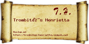 Trombitás Henrietta névjegykártya