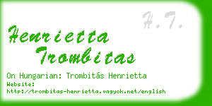 henrietta trombitas business card